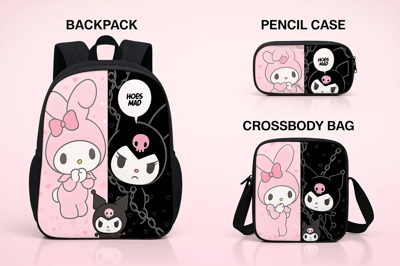 My Melody Lightweight Backpack,School Classic Bookbag and Pen Box,Shoulder Bag 3Pcs Set for Boy,Girl
My Melody Lightweight Backpack,School Classic Bookbag and Pen Box,Shoulder Bag 3Pcs Set for Boy,Girl