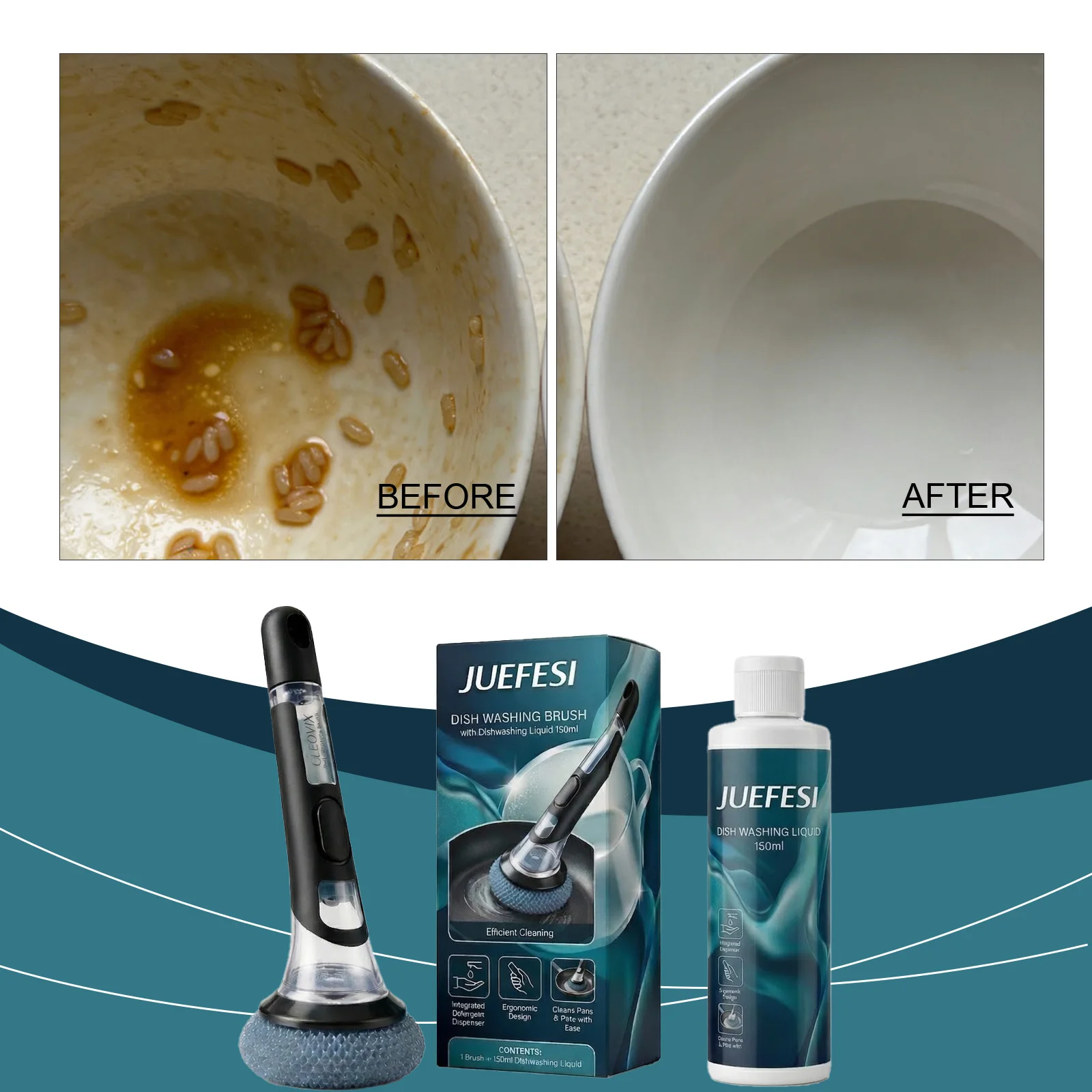 Dish Washing Brush Automatic Press Dispensing Design Built In Detergent Box Steel Bristle Replaceable Head Kitchen Accessory
Dish Washing Brush Automatic Press Dispensing Design Built In Detergent Box Steel Bristle Replaceable Head Kitchen Accessory
