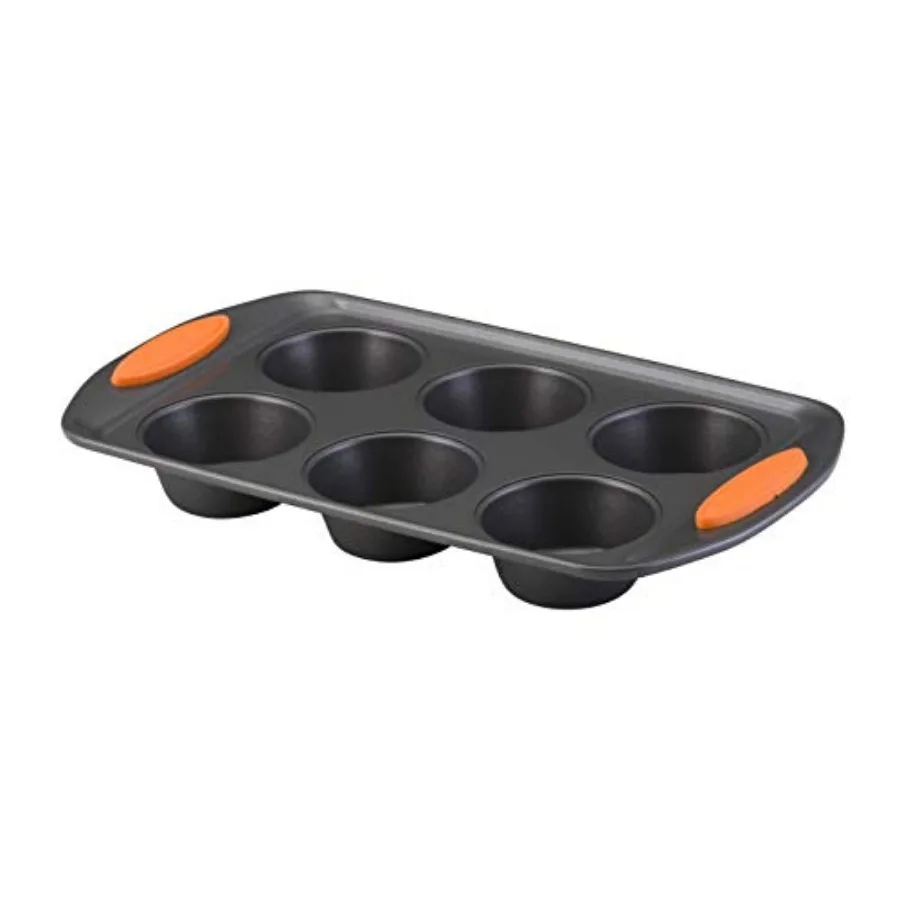 Yum-o! Nonstick Bakeware Oven Lovin' Cups Muffin Pan,,Gray with Orange Handles
Yum-o! Nonstick Bakeware Oven Lovin' Cups Muffin Pan,,Gray with Orange Handles