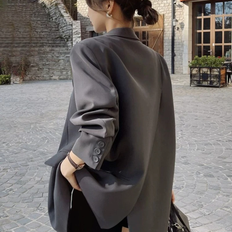 Women's Fall/Winter Vintage Casual Short Irregular Slit Blazer Commuting Solid Color Loose Single-breasted Blazer Collar Coats
Women's Fall/Winter Vintage Casual Short Irregular Slit Blazer Commuting Solid Color Loose Single-breasted Blazer Collar Coats