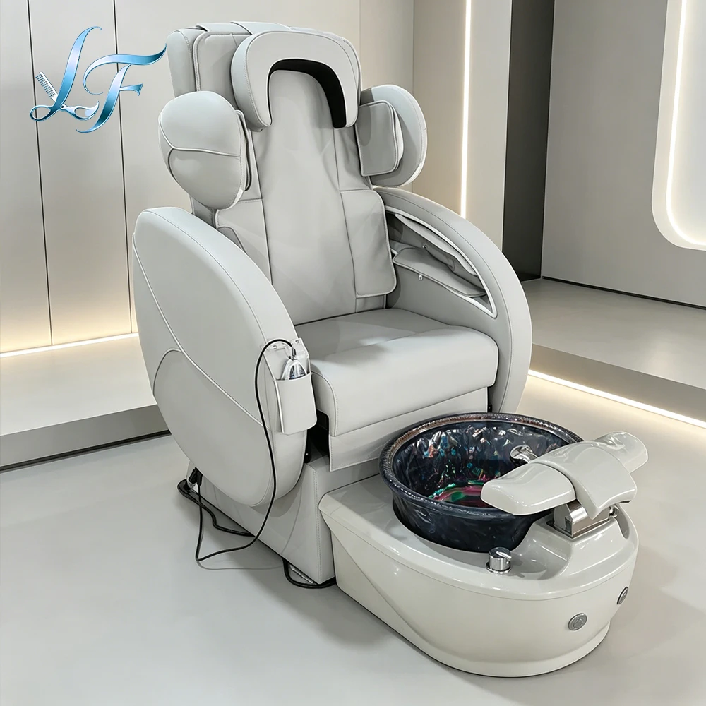 High End Comfortable Electric Reclining Footbath Chairs Luxury Massage Spa Pedicure Chair With Bowl For Salon Use
High End Comfortable Electric Reclining Footbath Chairs Luxury Massage Spa Pedicure Chair With Bowl For Salon Use