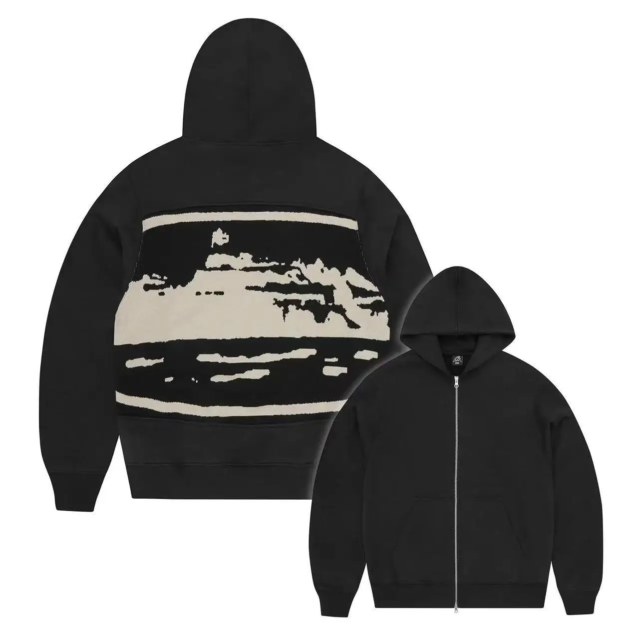 Американский кардиган на молнии в стиле хип-хоп для уличных танцев, с принтом Devil Island спереди и сзади, свободного кроя, из смешанной ткани, толстовка
Американский кардиган на молнии в стиле хип-хоп для уличных танцев, с принтом Devil Island спереди и сзади, свободного кроя, из смешанной ткани, толстовка