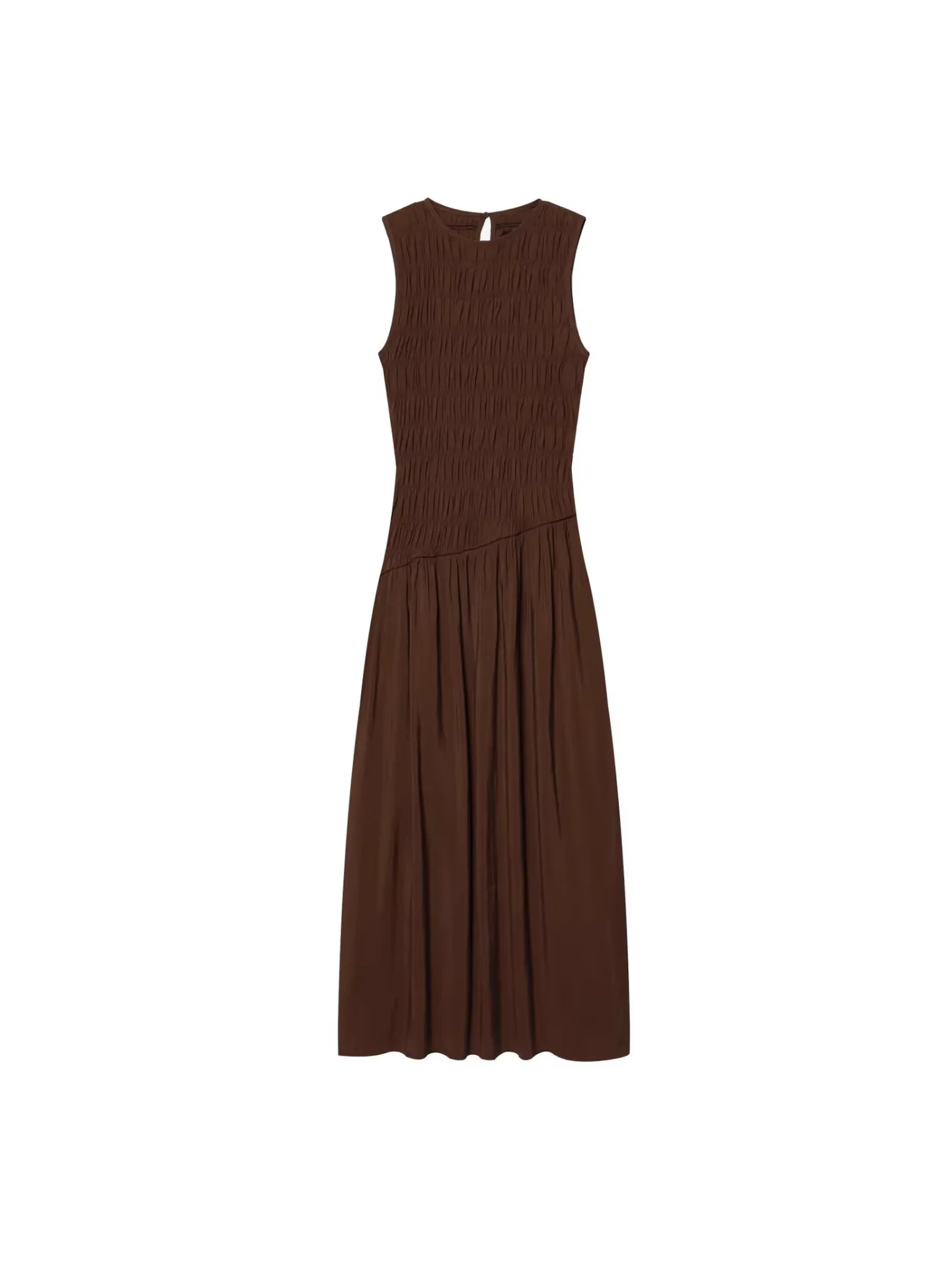 Withered Spring New European And American Style Fashionable Round Neck Sleeveless Honeycomb Flute Dress
Withered Spring New European And American Style Fashionable Round Neck Sleeveless Honeycomb Flute Dress