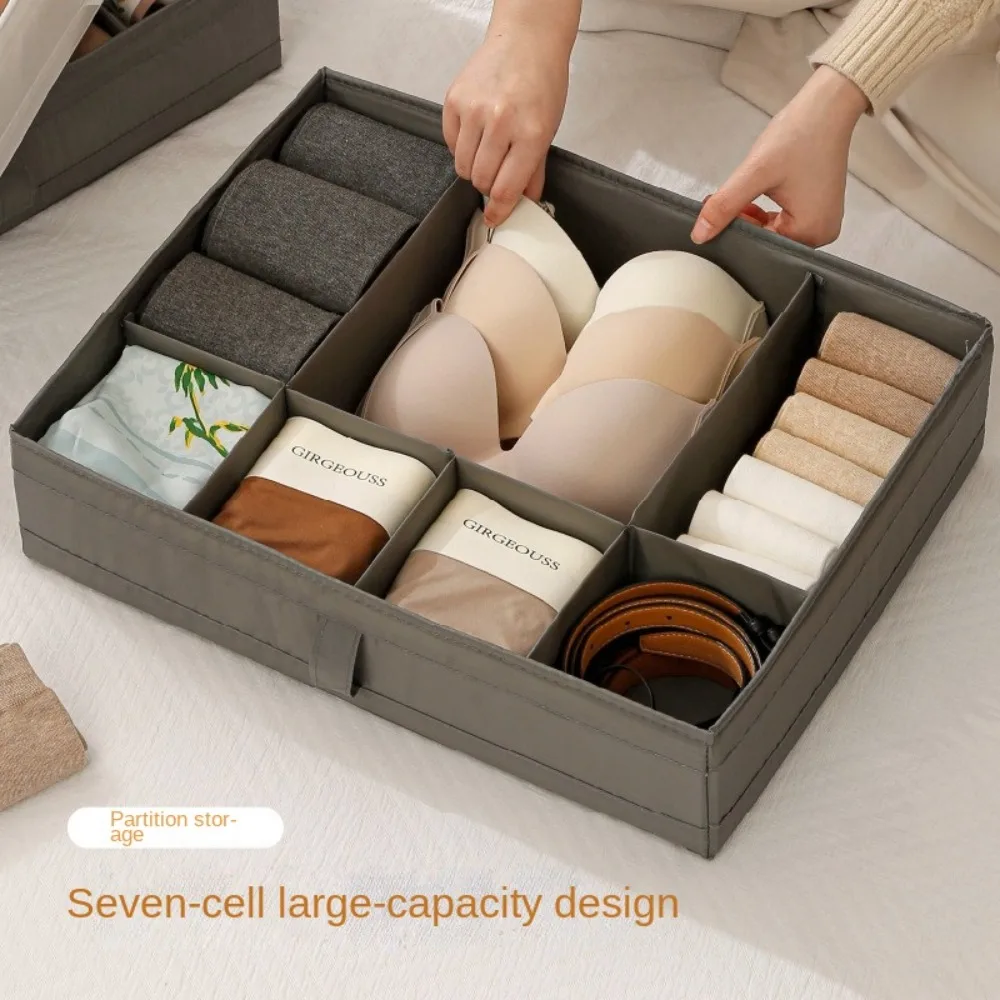 Dustproof Underwear Storage Box Anti-mite Stackable Wardrobe Clothes Divider Space Saving 7 Grid Bra Socks Organizer for Home
Dustproof Underwear Storage Box Anti-mite Stackable Wardrobe Clothes Divider Space Saving 7 Grid Bra Socks Organizer for Home