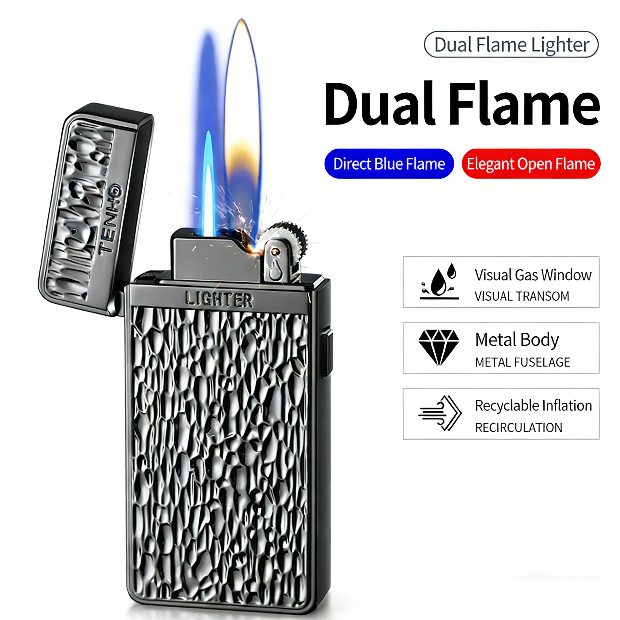 2 IN 1 Metal Windproof Pocket Cigarette Lighter Jet Torch Gas Two Types Flames Unusual Lighters Smoker Gadgets Men Accessory
2 IN 1 Metal Windproof Pocket Cigarette Lighter Jet Torch Gas Two Types Flames Unusual Lighters Smoker Gadgets Men Accessory