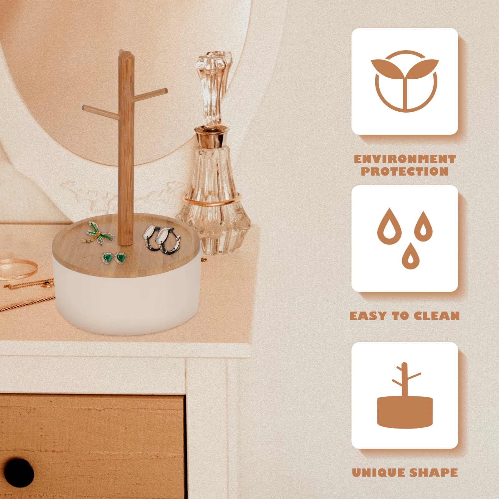 1Pc Jewelry Holder Storage Box Creative Hanging Desktop Storage Organizer Abs Bamboo Jewelry Holder Decoration
1Pc Jewelry Holder Storage Box Creative Hanging Desktop Storage Organizer Abs Bamboo Jewelry Holder Decoration