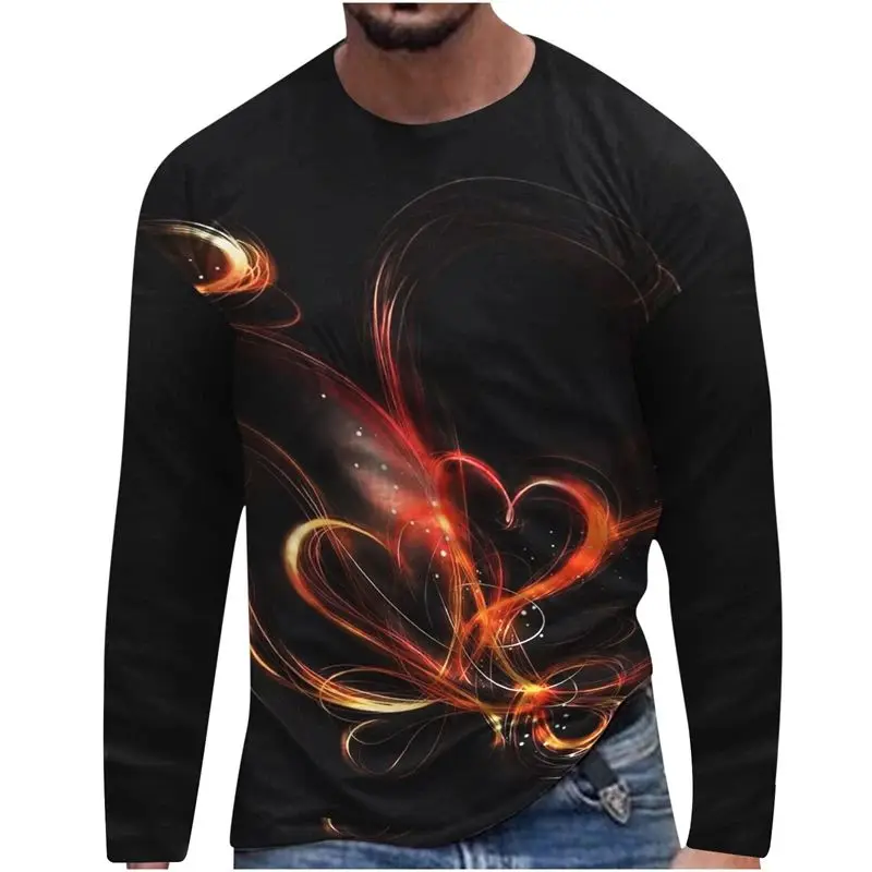 New Men's Fashion Casual 3d Printed Love Print T-Shirt O Collar Long Sleeve Loose Fun Large Size Loose Breathable Top Clothing
New Men's Fashion Casual 3d Printed Love Print T-Shirt O Collar Long Sleeve Loose Fun Large Size Loose Breathable Top Clothing