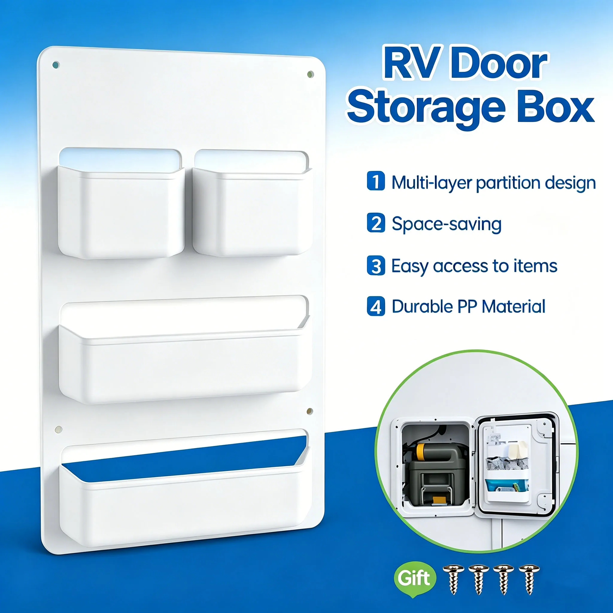 1pc Black Water Tank Door Storage Rack RV Caravan Box Truck Camper Storage Box Attached Drilled Easy Installation Accessories
1pc Black Water Tank Door Storage Rack RV Caravan Box Truck Camper Storage Box Attached Drilled Easy Installation Accessories