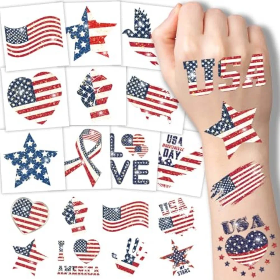 120 Pcs Glitter 4th of July Temporary Tattoos, Safety Waterproof Individually Wrapped Tattoos, Best Choice for Independence Day
120 Pcs Glitter 4th of July Temporary Tattoos, Safety Waterproof Individually Wrapped Tattoos, Best Choice for Independence Day