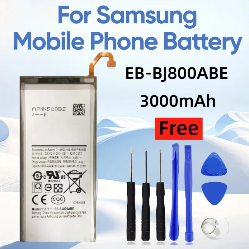 3000mAh EB-BJ800ABE for Samsung Galaxy A6 (2018) SM-A600 A600F J6 J6 J600F High Quality Mobile Phone Battery
3000mAh EB-BJ800ABE for Samsung Galaxy A6 (2018) SM-A600 A600F J6 J6 J600F High Quality Mobile Phone Battery