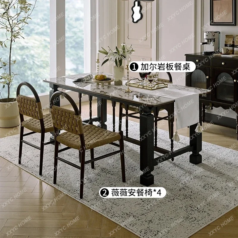 A Glossy Rock Slab Dining Table Retro Solid Wood Dining Table And Chairs 2024 New
A Glossy Rock Slab Dining Table Retro Solid Wood Dining Table And Chairs 2024 New