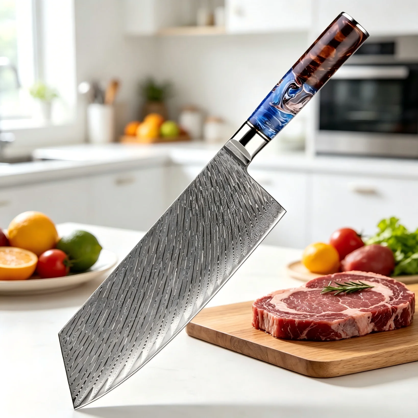 XITUO Japanese 7 Inch Cleaver Knife, Sharp Damascus Steel Meat Cleaver,Kitchen Chopping Butcher Knife for Meat Vegetable Cutting
XITUO Japanese 7 Inch Cleaver Knife, Sharp Damascus Steel Meat Cleaver,Kitchen Chopping Butcher Knife for Meat Vegetable Cutting
