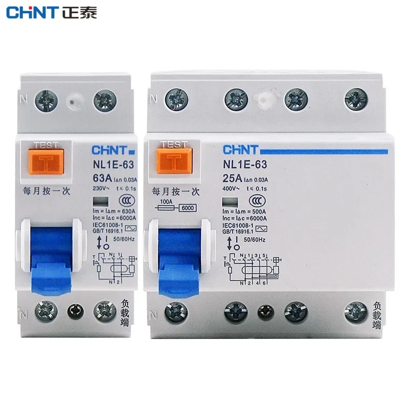 CHINT NL1E-63 2P 4P Защита от утечки Электронный автоматический выключатель остаточного тока 6KA 30MA 25A 40A 63A ELCB RCCB MCB
CHINT NL1E-63 2P 4P Защита от утечки Электронный автоматический выключатель остаточного тока 6KA 30MA 25A 40A 63A ELCB RCCB MCB