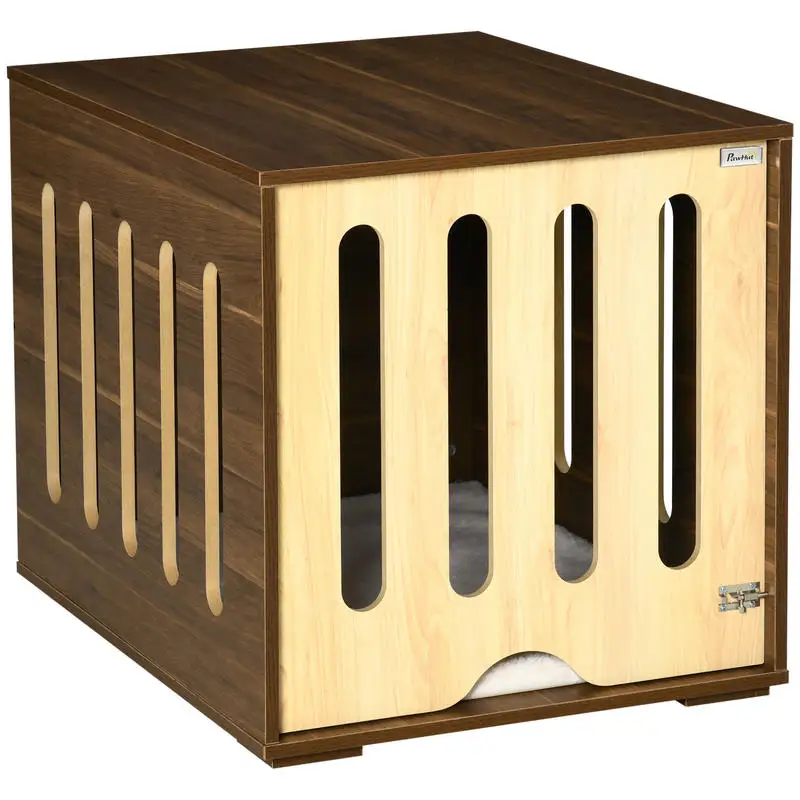 Furniture Style Dog Crate End Table with Removable Door Panel, Dog Crate Bed with Foam Cushion, Safety Lock, Indoor Use, for Small & Medium Dogs, Brown
Furniture Style Dog Crate End Table with Removable Door Panel, Dog Crate Bed with Foam Cushion, Safety Lock, Indoor Use, for Small & Medium Dogs, Brown