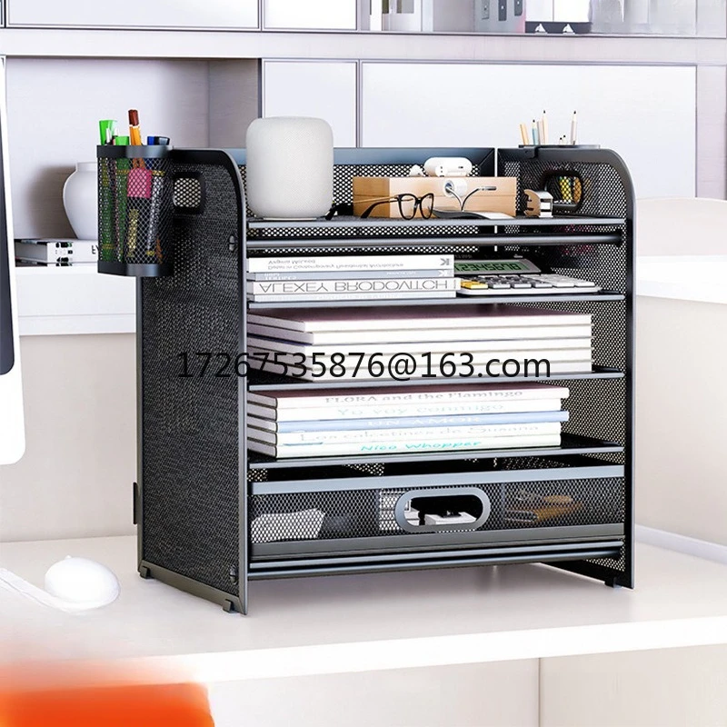 Mesh wrought iron desktop office file rack with drawer file rack desk data sorting storage rack
Mesh wrought iron desktop office file rack with drawer file rack desk data sorting storage rack