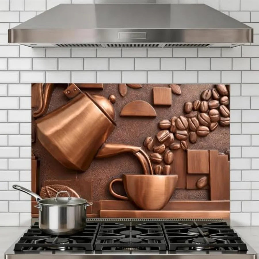 Peel and Stick Kitchen Backsplash Wallpaper 35.4 x 23.6 Inch Coffee Copper Art Kitchen Wall Sticker Oil Proof Stove Backsplash
Peel and Stick Kitchen Backsplash Wallpaper 35.4 x 23.6 Inch Coffee Copper Art Kitchen Wall Sticker Oil Proof Stove Backsplash