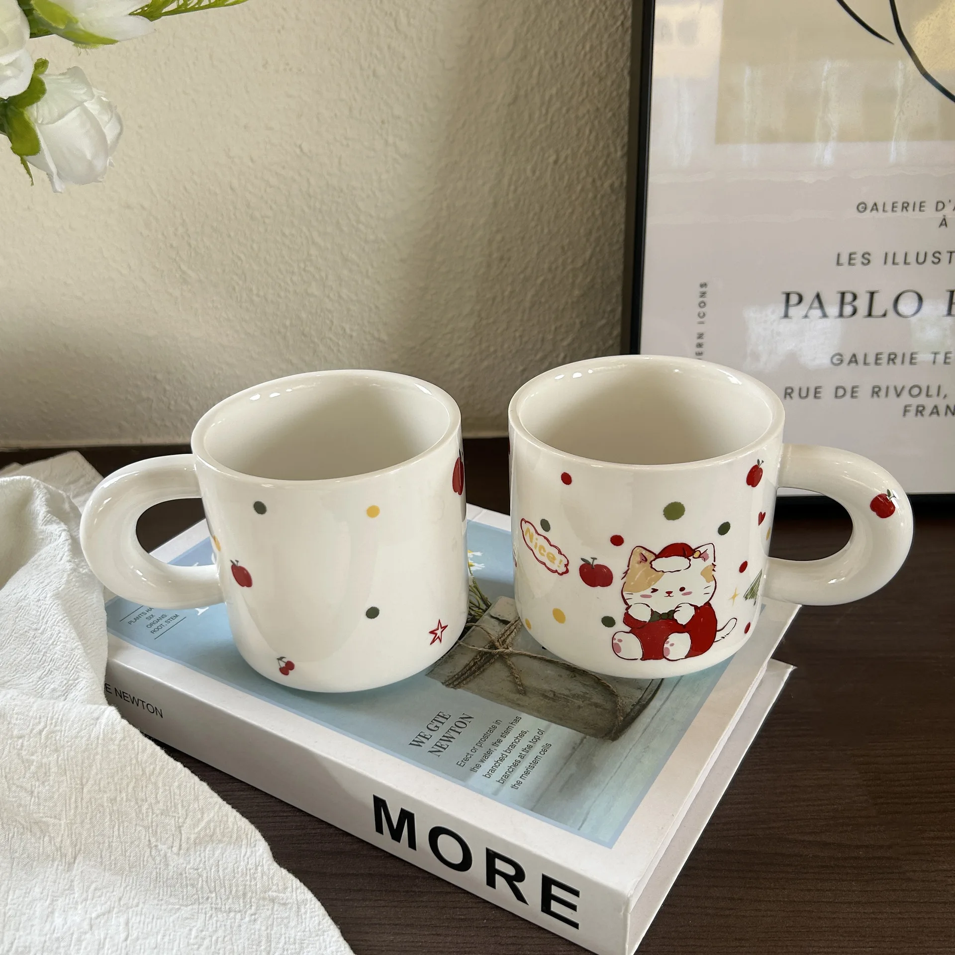 Cute Cat Print Ceramic Coffee Mug, Thick Handle Water Cup for Office & Home, Premium Cute Mug for Kids & Daily Milk Drinking
Cute Cat Print Ceramic Coffee Mug, Thick Handle Water Cup for Office & Home, Premium Cute Mug for Kids & Daily Milk Drinking