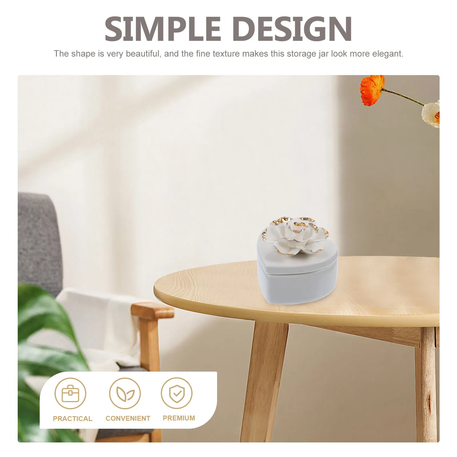 Heart-Shaped Flower Ceramic Jewelry Storage Jar Elegant Jewelry Box Decorative Organizer for Rings Earrings Necklace
Heart-Shaped Flower Ceramic Jewelry Storage Jar Elegant Jewelry Box Decorative Organizer for Rings Earrings Necklace