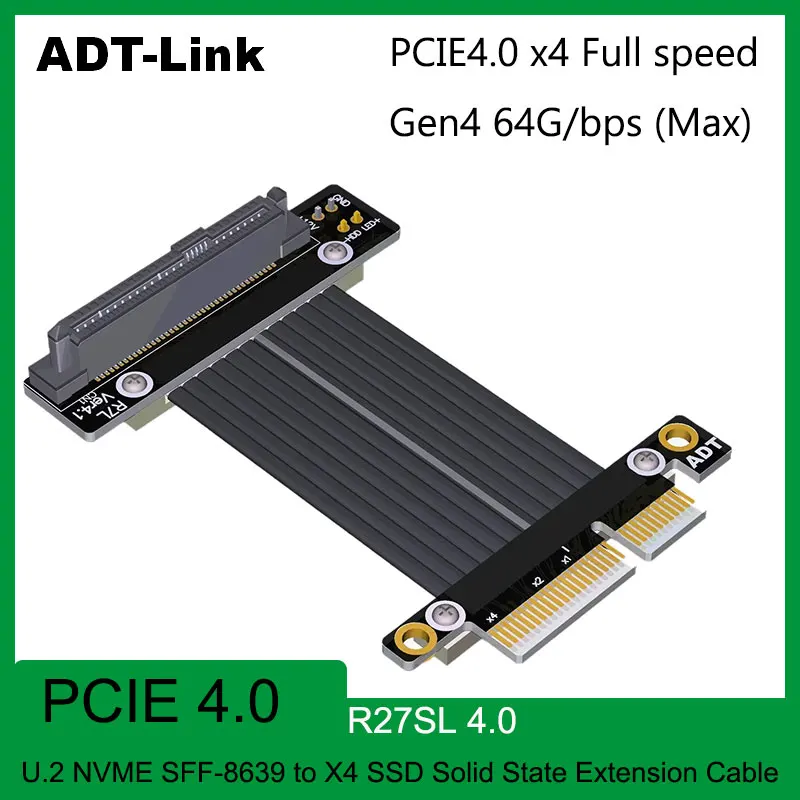 ADT-Link U.2 к PCI-E 3.0 X4 SFF-8639 NVMe Riser Cable Удлинитель данных rtx5080 Аксессуары для игровых ПК Поддержка процессора Thunderbolt 2
ADT-Link U.2 к PCI-E 3.0 X4 SFF-8639 NVMe Riser Cable Удлинитель данных rtx5080 Аксессуары для игровых ПК Поддержка процессора Thunderbolt 2