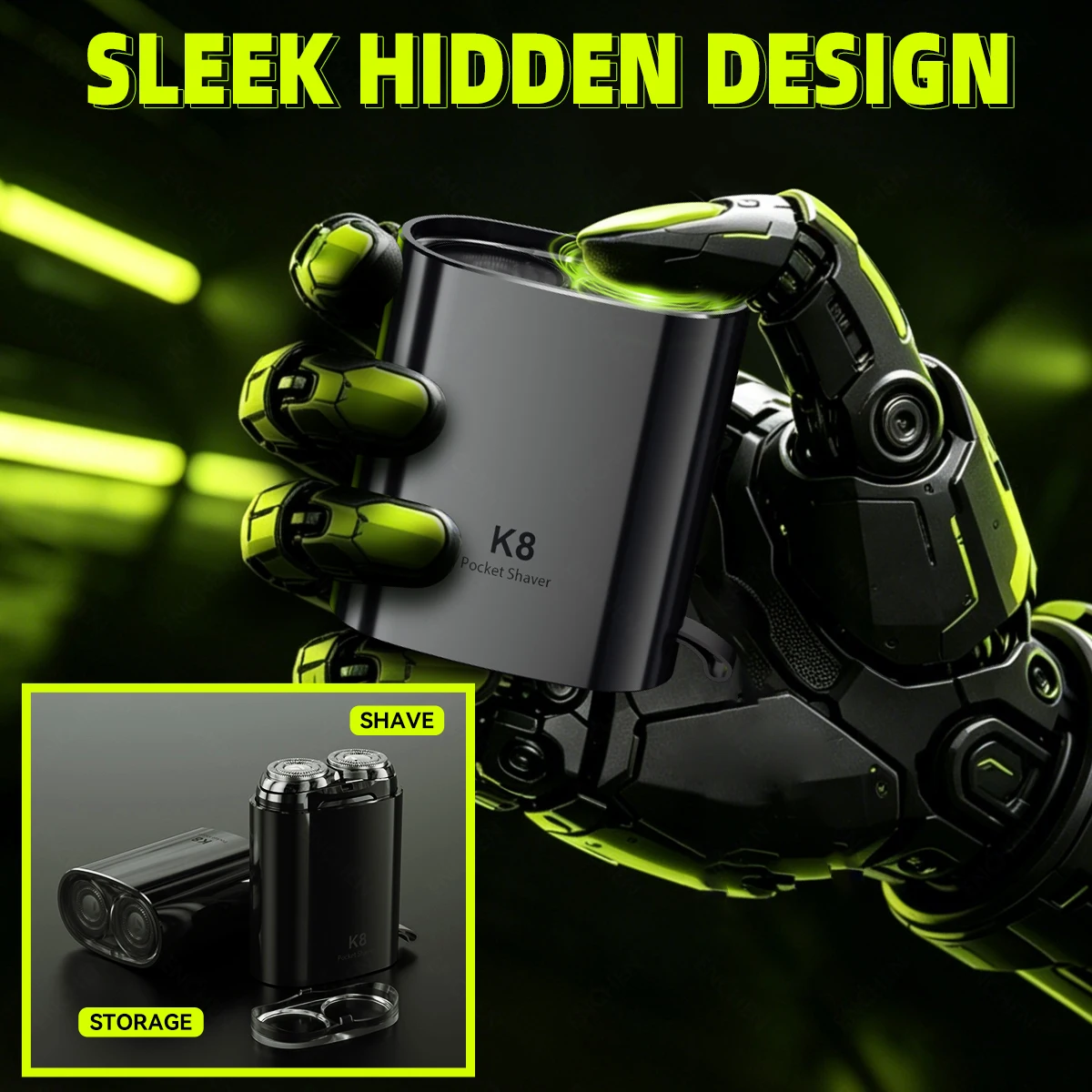 ENCHEN K8 2-head Shaver 350mAh Type-C With Magnetic Cutter Head Easy To Clean Skin Hiden Design
ENCHEN K8 2-head Shaver 350mAh Type-C With Magnetic Cutter Head Easy To Clean Skin Hiden Design