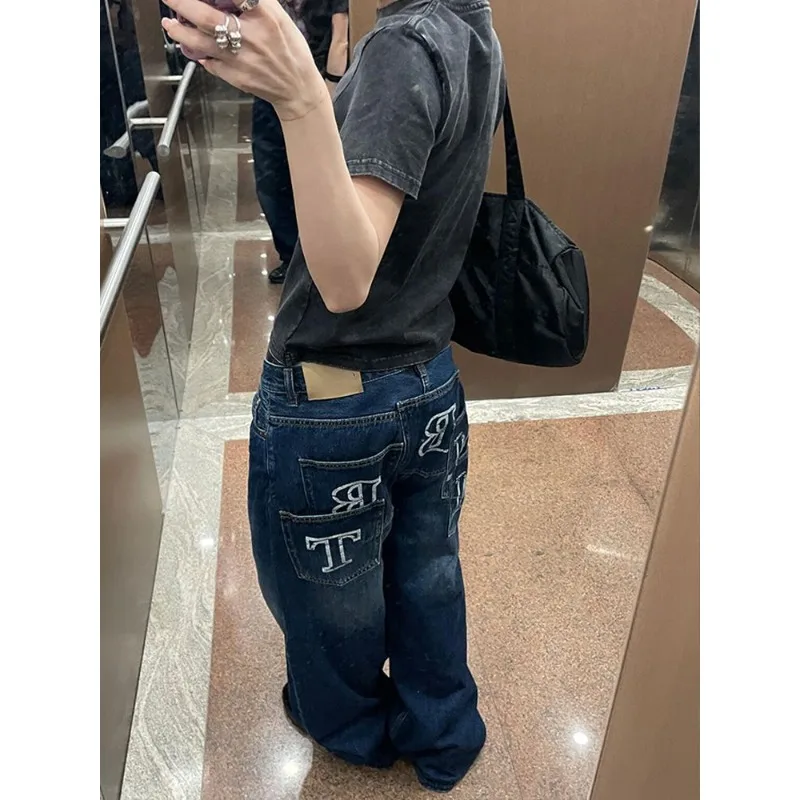 Y2k Streetwear High Waist Wide Leg Letter Printed Multi Pocket Jeans Women Breathable Comfortable High Quality Skin Friendly New
Y2k Streetwear High Waist Wide Leg Letter Printed Multi Pocket Jeans Women Breathable Comfortable High Quality Skin Friendly New