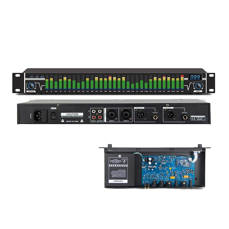 Digital Equalizer 1U Dual channel synchronized control 31-Band Digital equalizer Stereo Graphic EQ Noise Reduction KTV stage
Digital Equalizer 1U Dual channel synchronized control 31-Band Digital equalizer Stereo Graphic EQ Noise Reduction KTV stage