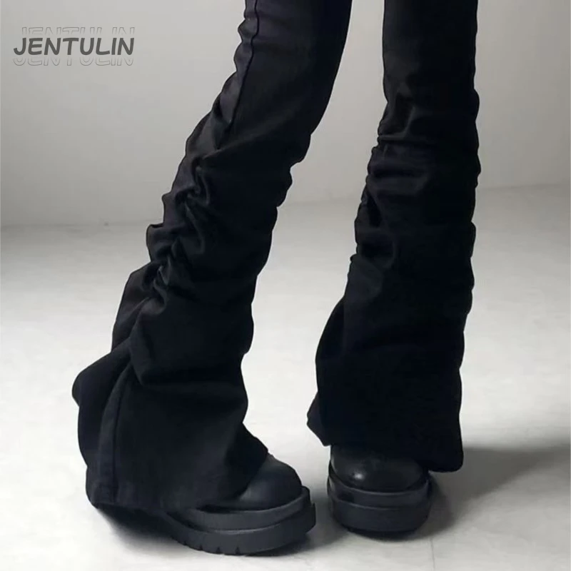American Design Sense Pleated Flared Jeans Women's Early Spring Y2K New Retro Spicy Elastic Micro Flare Denim Pants Casual Style
American Design Sense Pleated Flared Jeans Women's Early Spring Y2K New Retro Spicy Elastic Micro Flare Denim Pants Casual Style