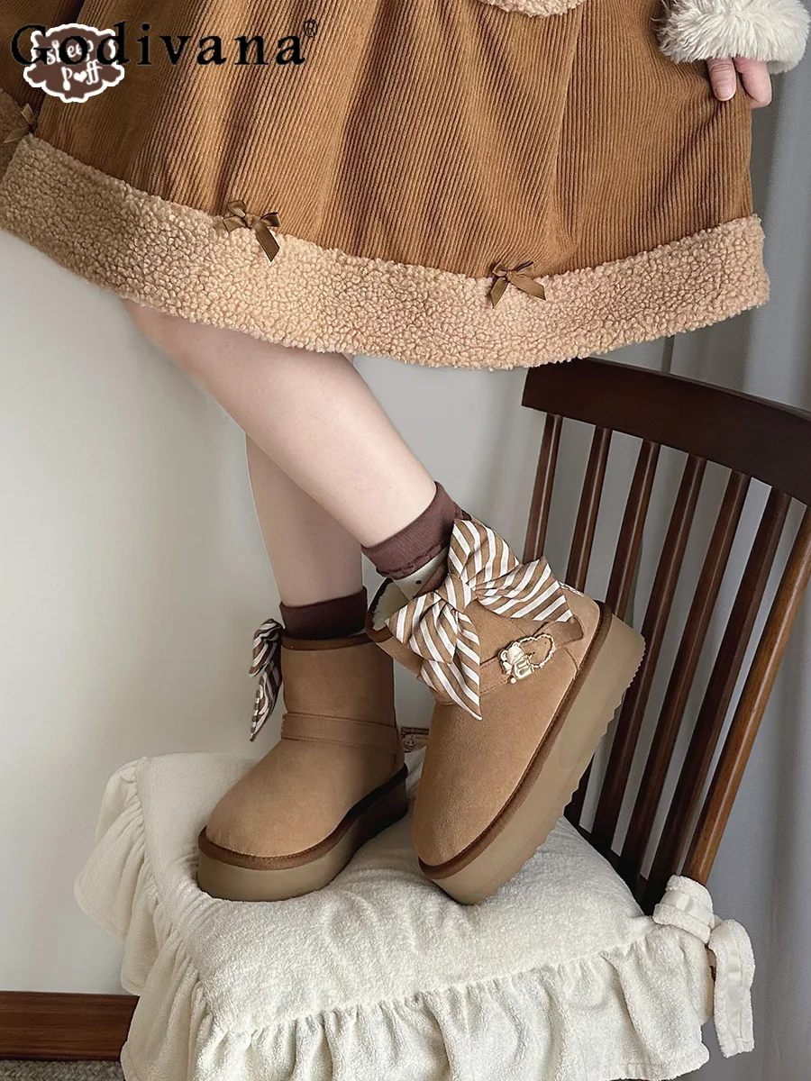 Japanese Style Original Sweet Girl Lolita Snow Boots Winter Plush Thickened Warm Versatile Low-top Cotton Shoes
Japanese Style Original Sweet Girl Lolita Snow Boots Winter Plush Thickened Warm Versatile Low-top Cotton Shoes