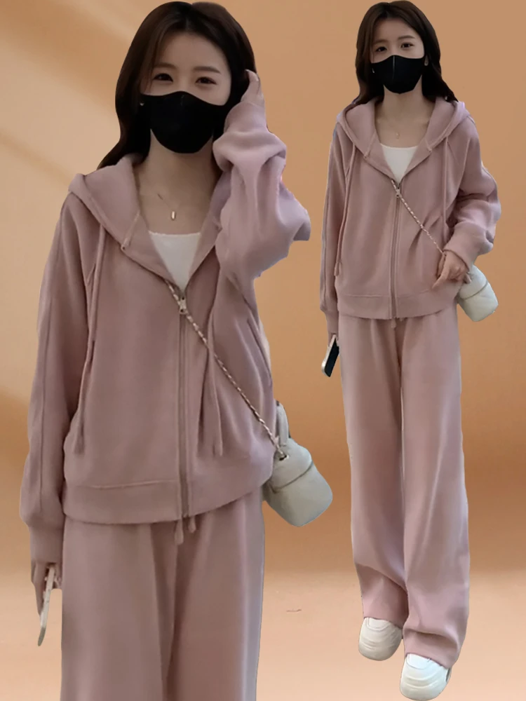 Laid-back Style Hoodie Set Women's Spring Autumn New Korean Sporty Chic Two-piece Set Long Sleeve Zipper Casual Fashion
Laid-back Style Hoodie Set Women's Spring Autumn New Korean Sporty Chic Two-piece Set Long Sleeve Zipper Casual Fashion