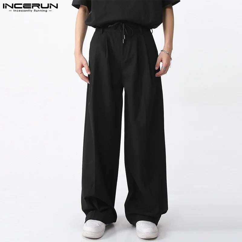 INCERUN 2024 Korean Style Men Trousers Simple Lace Up Drawstring Long Pants Casual Streetwear Loose Straight Leg Pantalons S-5XL
INCERUN 2024 Korean Style Men Trousers Simple Lace Up Drawstring Long Pants Casual Streetwear Loose Straight Leg Pantalons S-5XL