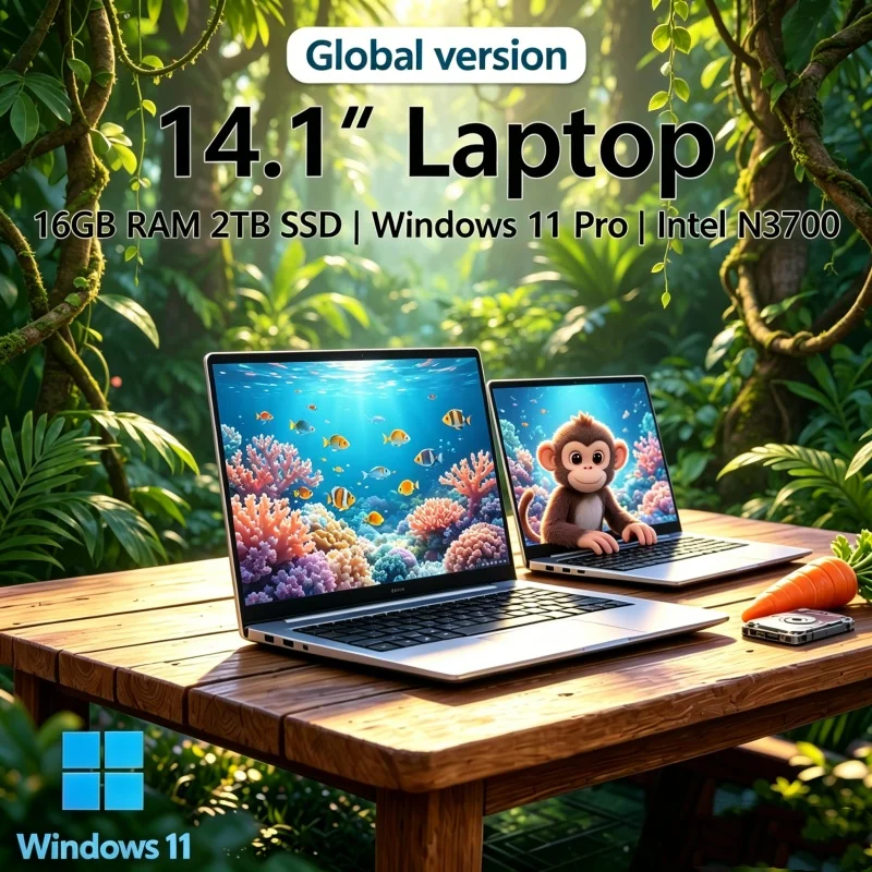 2026 Celestial Dainty 14.1'' Slender Laptop 16GB RAM SSD Intel N3700 1080P Screen Windows 11 Pro Smart Tranquil Vigilant Bright
2026 Celestial Dainty 14.1'' Slender Laptop 16GB RAM SSD Intel N3700 1080P Screen Windows 11 Pro Smart Tranquil Vigilant Bright