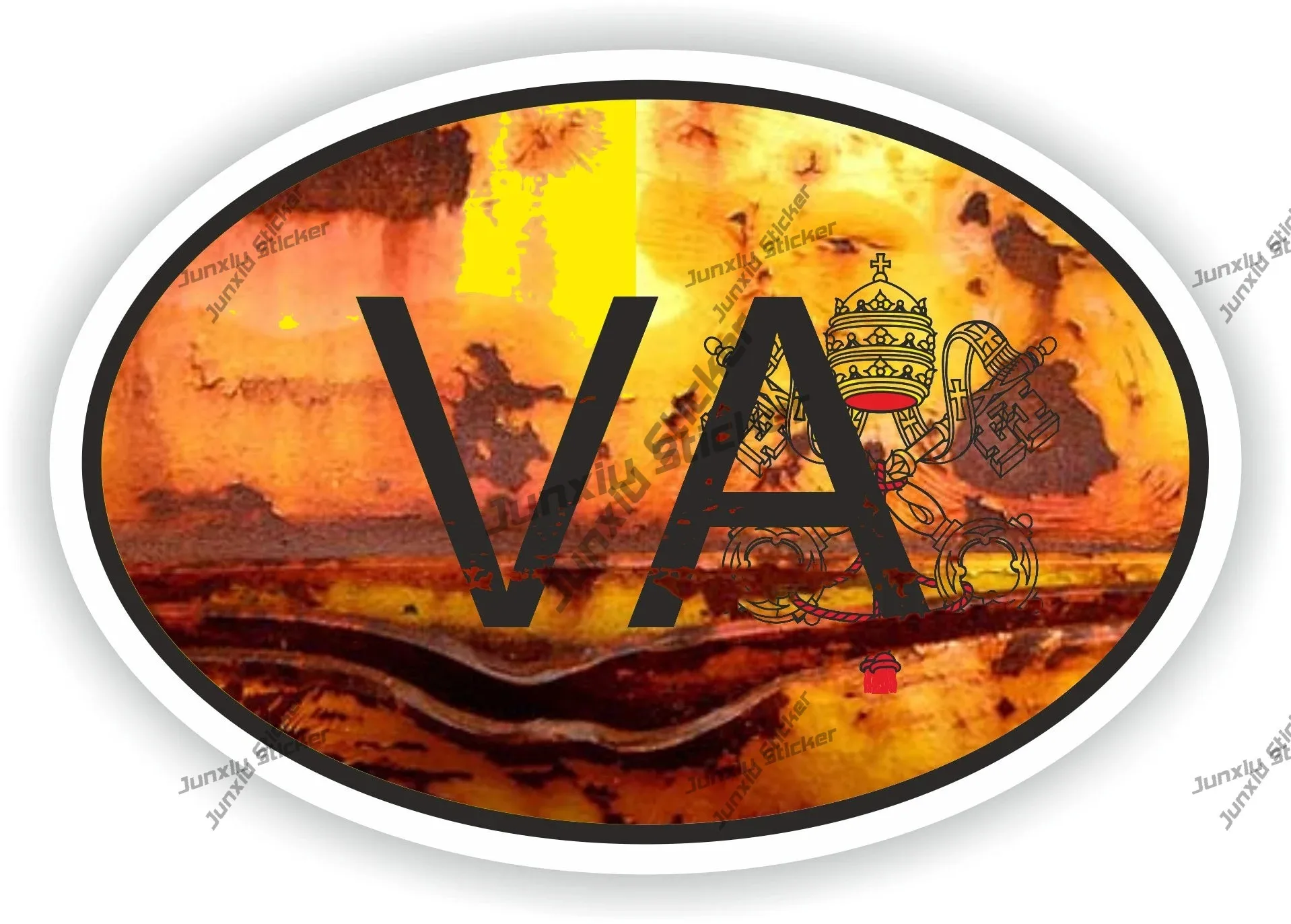 Vintage Holy See Vatican Country Code Va Oval Sticker With Flag Rome Decal Scratch-proof Sunscreen Funny Decoration For Bumper
Vintage Holy See Vatican Country Code Va Oval Sticker With Flag Rome Decal Scratch-proof Sunscreen Funny Decoration For Bumper