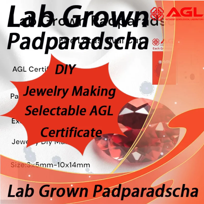 Lab Grown Padparadscha Fire Lotus Oval Shape Multiple Sizes Loose Gemstone With AGL Certificate For Jewelry Diy Making
Lab Grown Padparadscha Fire Lotus Oval Shape Multiple Sizes Loose Gemstone With AGL Certificate For Jewelry Diy Making