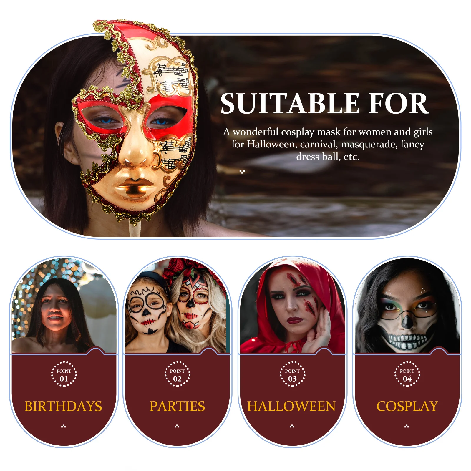 H held Mask for Party Red Color Lightweight Durable Masquerade Cosplay Supplies Halloween Festival Accessory Decorative H Mask
H held Mask for Party Red Color Lightweight Durable Masquerade Cosplay Supplies Halloween Festival Accessory Decorative H Mask