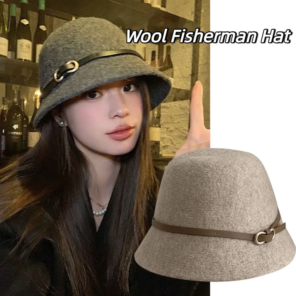 Casual Woolen Wool Fisherman Hat Pure Color British Style Women's Formal hat Elegant Korean Style Basin Hat Streetwear
Casual Woolen Wool Fisherman Hat Pure Color British Style Women's Formal hat Elegant Korean Style Basin Hat Streetwear