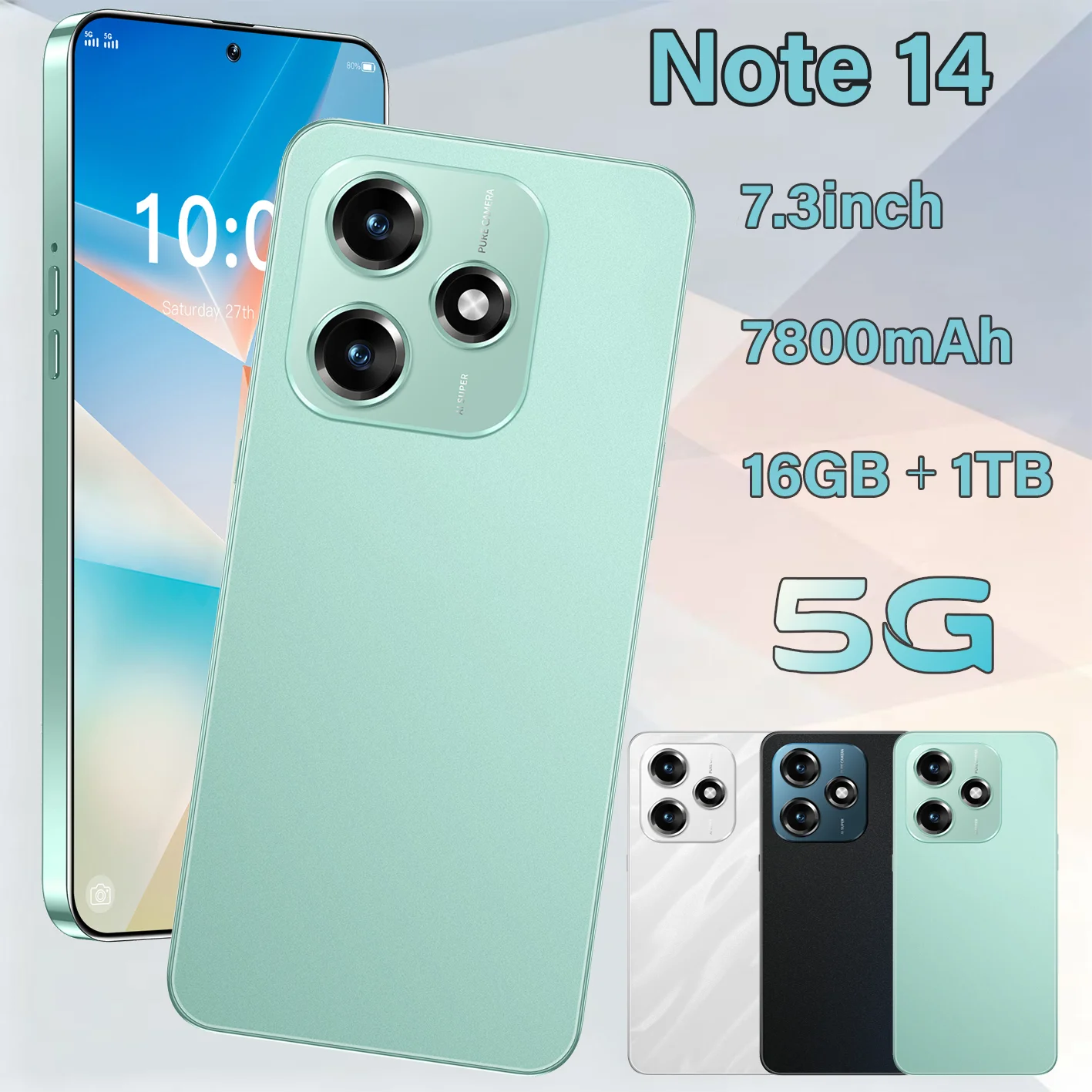 Hot Sale Note 14 Global Version intelligent 7.3inch Original Standby 7800mAh Dual SIM 1TB HD WiFi 108M
Hot Sale Note 14 Global Version intelligent 7.3inch Original Standby 7800mAh Dual SIM 1TB HD WiFi 108M