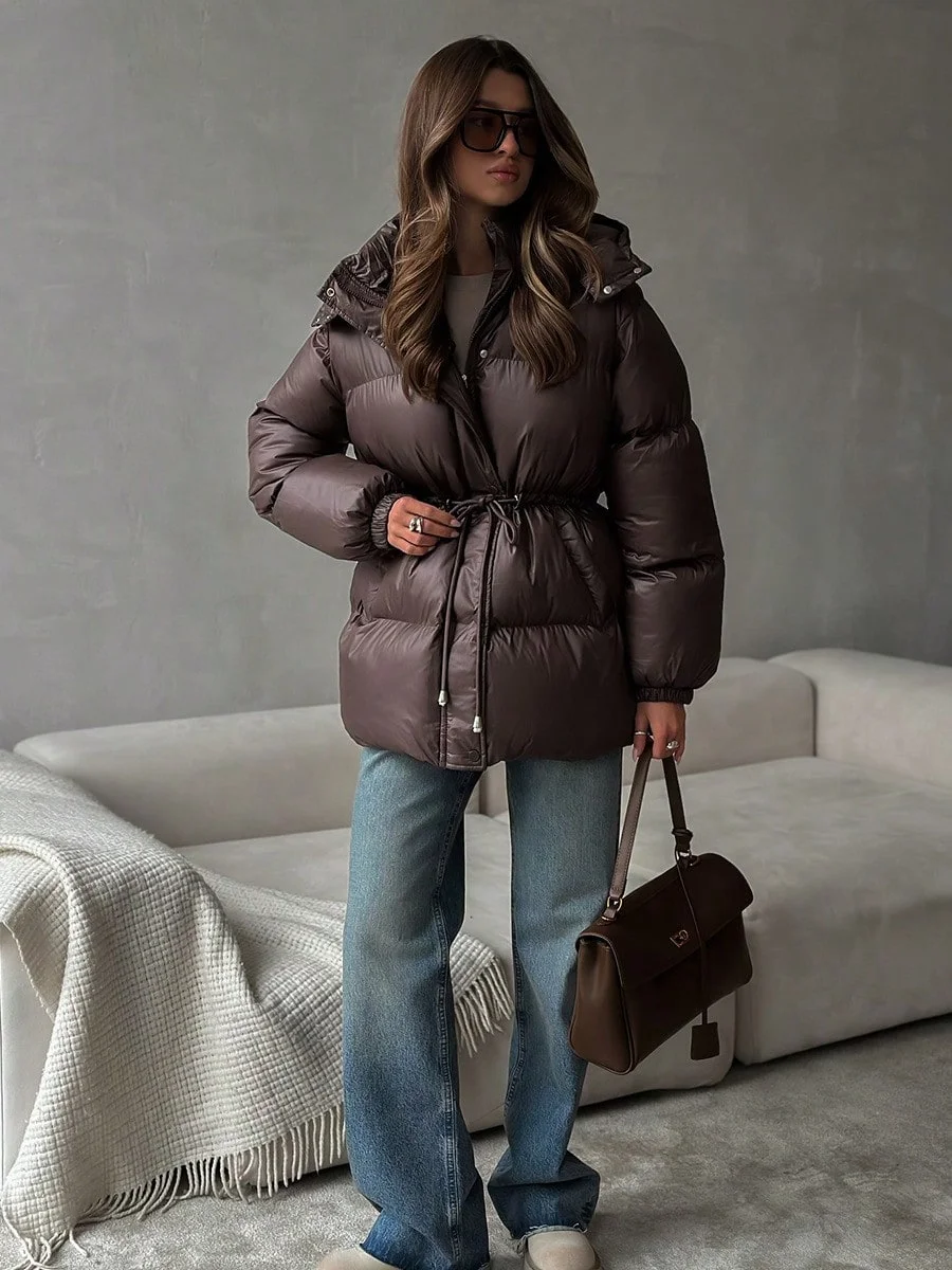 Women's Winter down jacket padded fashion streetwear brown coat ladies jacket brand luxury New Outerwear outdoor clothes 2025
Women's Winter down jacket padded fashion streetwear brown coat ladies jacket brand luxury New Outerwear outdoor clothes 2025