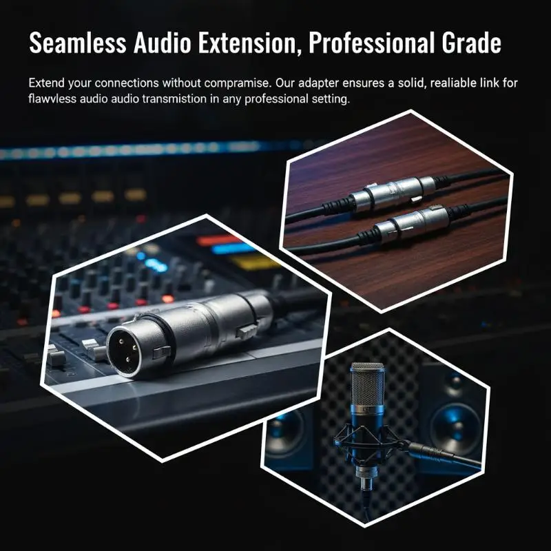 1Pcs Mic Barrel Extension Converter XLR Female To Female 3Pin Connector For Microphone Stereo Mixer XLR Female To Female Adapter
1Pcs Mic Barrel Extension Converter XLR Female To Female 3Pin Connector For Microphone Stereo Mixer XLR Female To Female Adapter