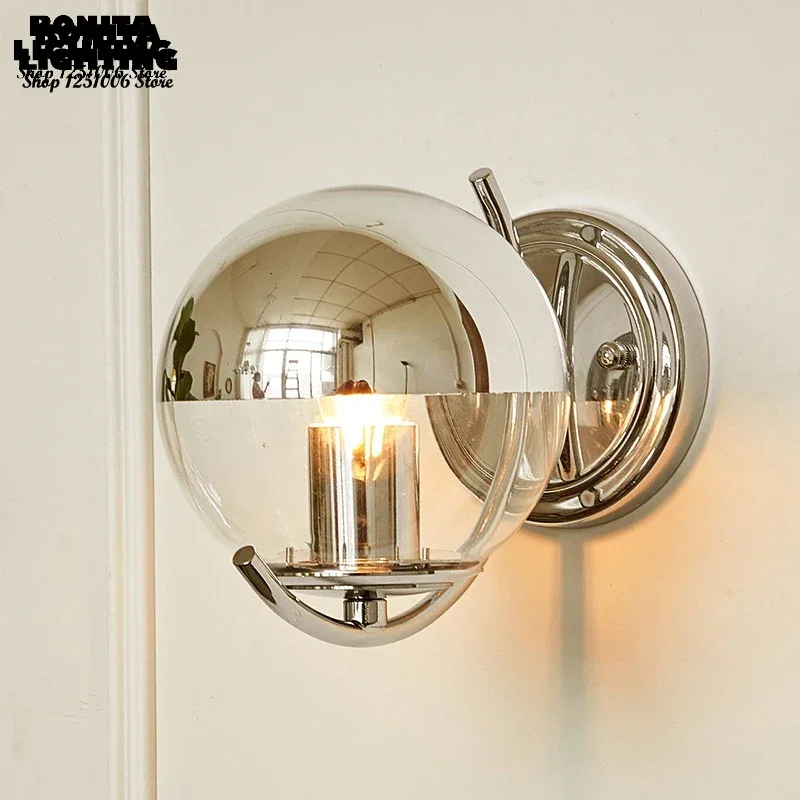 Space Ball Silver Simple Elegant Magic Beans Small Sconces Wall Lamps Chrome Semi-Plated Glass Ball Wall Lights Bedroom Corridor
Space Ball Silver Simple Elegant Magic Beans Small Sconces Wall Lamps Chrome Semi-Plated Glass Ball Wall Lights Bedroom Corridor