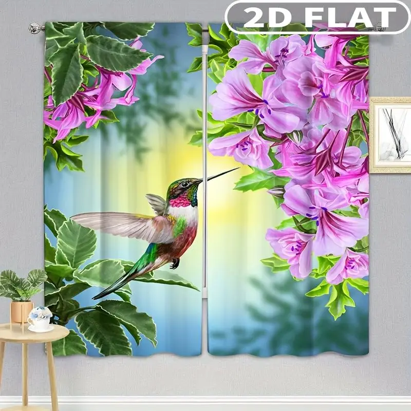 2pcs Curtains Hummingbird Flower Garden Sky Green for Balcony, Bedroom, Study, Living Room, for Spring & Summer Machine Washable
2pcs Curtains Hummingbird Flower Garden Sky Green for Balcony, Bedroom, Study, Living Room, for Spring & Summer Machine Washable