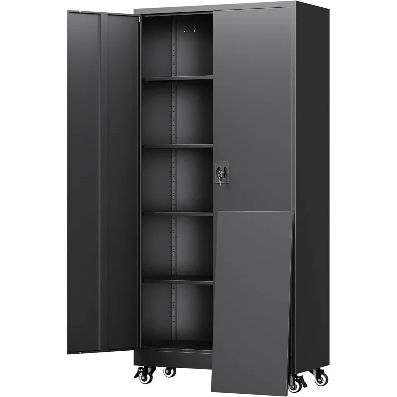75 Lockable Rolling Steel Garage Storage Cabinet, Adjustable Shelves Cabinet Home, Office & Warehouse
75 Lockable Rolling Steel Garage Storage Cabinet, Adjustable Shelves Cabinet Home, Office & Warehouse