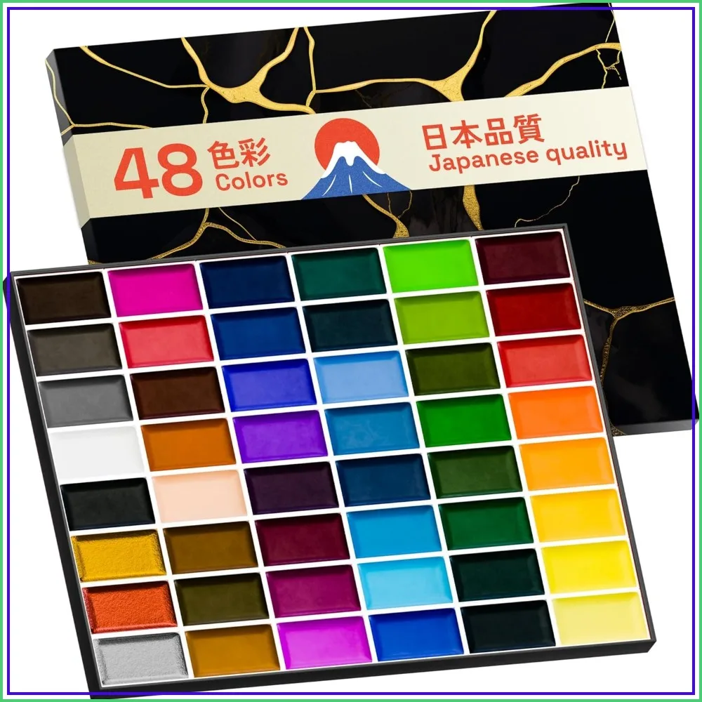 Professional Watercolor Paint Set - 48 Pigment-Rich Colors, XL Pans, High Tinting Strength
Professional Watercolor Paint Set - 48 Pigment-Rich Colors, XL Pans, High Tinting Strength