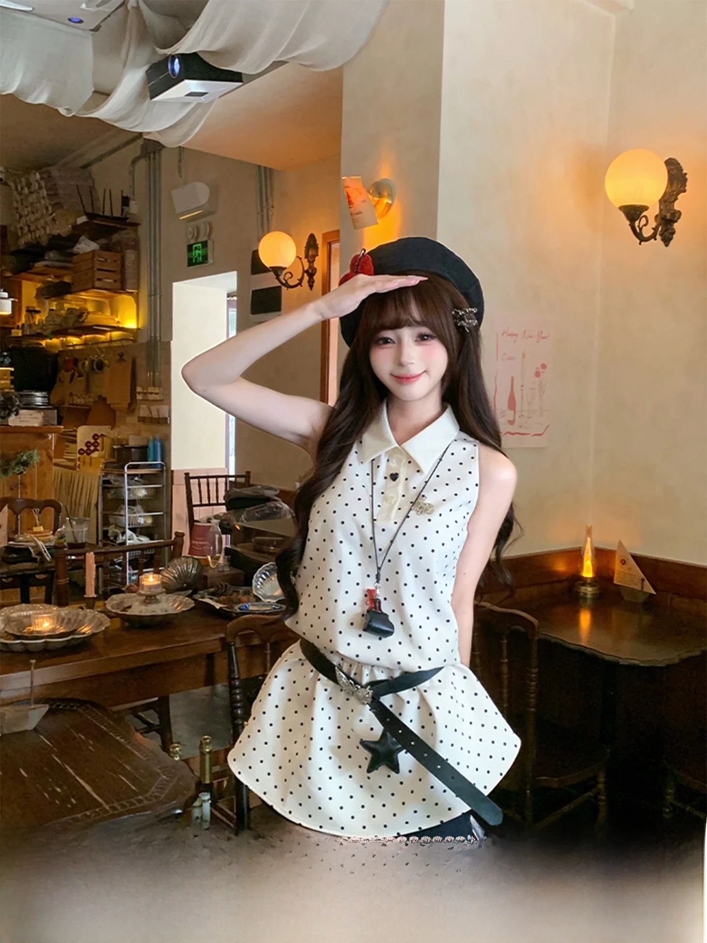 Polka Dot Sleeveless Women's Dress Sweet Button Miu Style Summer Fashion Set Short Skirt Two-Piece Suit Princess Style Casual...
Polka Dot Sleeveless Women's Dress Sweet Button Miu Style Summer Fashion Set Short Skirt Two-Piece Suit Princess Style Casual...