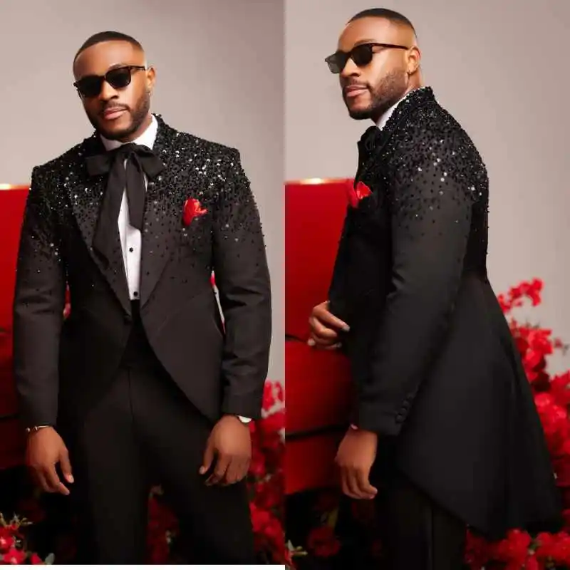 Sparkly Sequins Suits For Men One Button Peaked Lapel Blazer Sets Plus Size 2 Pieces Prom Male Party Customized Outfits
Sparkly Sequins Suits For Men One Button Peaked Lapel Blazer Sets Plus Size 2 Pieces Prom Male Party Customized Outfits