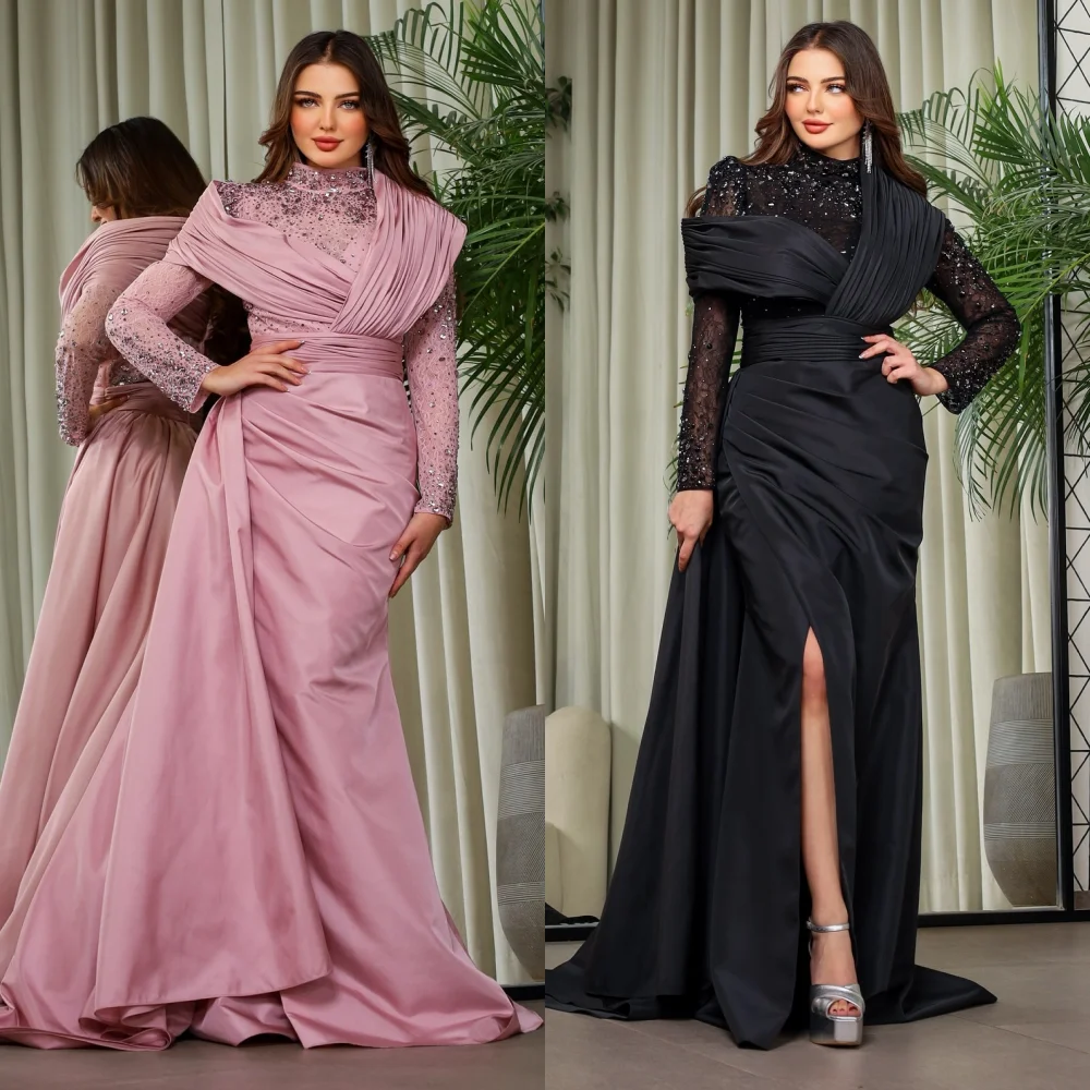 Customized Simple Sequined Pleat Mermaid High Collar Long Dresses Bespoke Occasion Dresses Elegant Sparkle
Customized Simple Sequined Pleat Mermaid High Collar Long Dresses Bespoke Occasion Dresses Elegant Sparkle