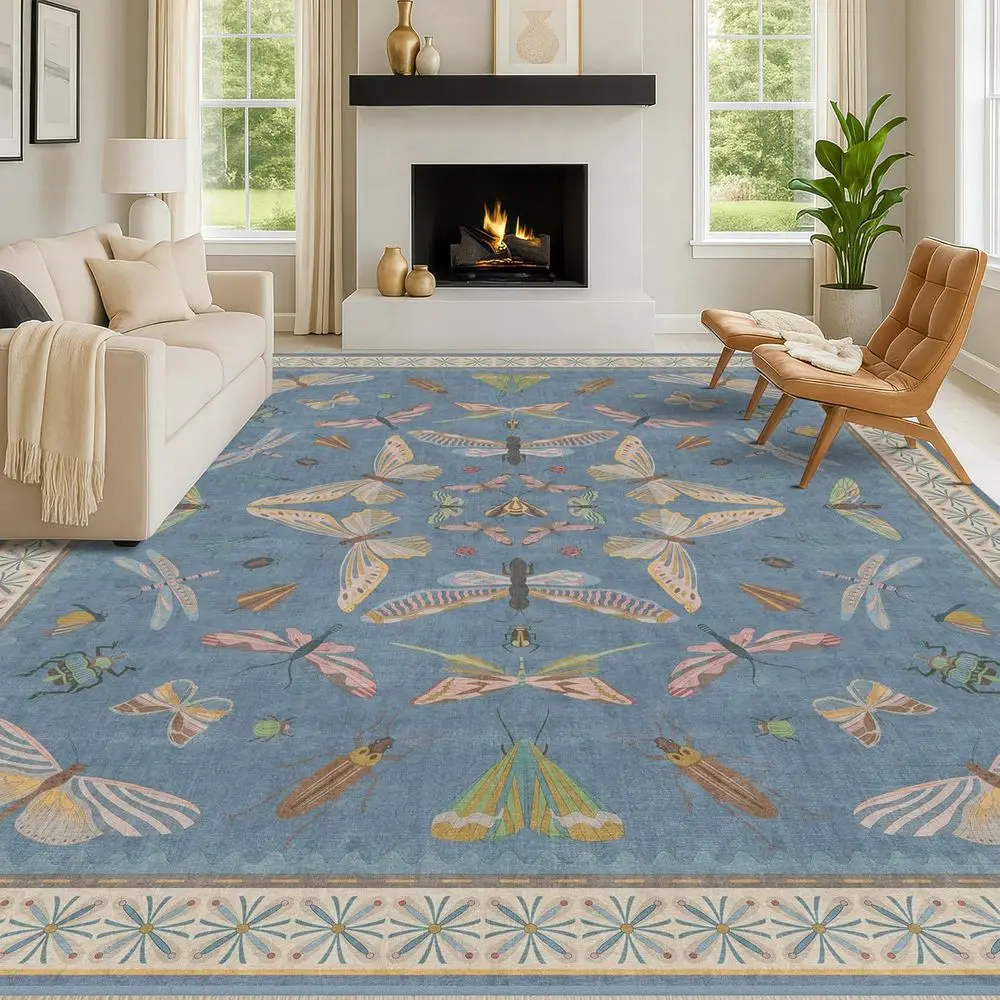 Washable Living Room Rug 8x10, Dusty Blue Area Rugs or Bedroom Under Bed, Dining Room Under Kitchen Table, Kids Room, Playroom,
Washable Living Room Rug 8x10, Dusty Blue Area Rugs or Bedroom Under Bed, Dining Room Under Kitchen Table, Kids Room, Playroom,