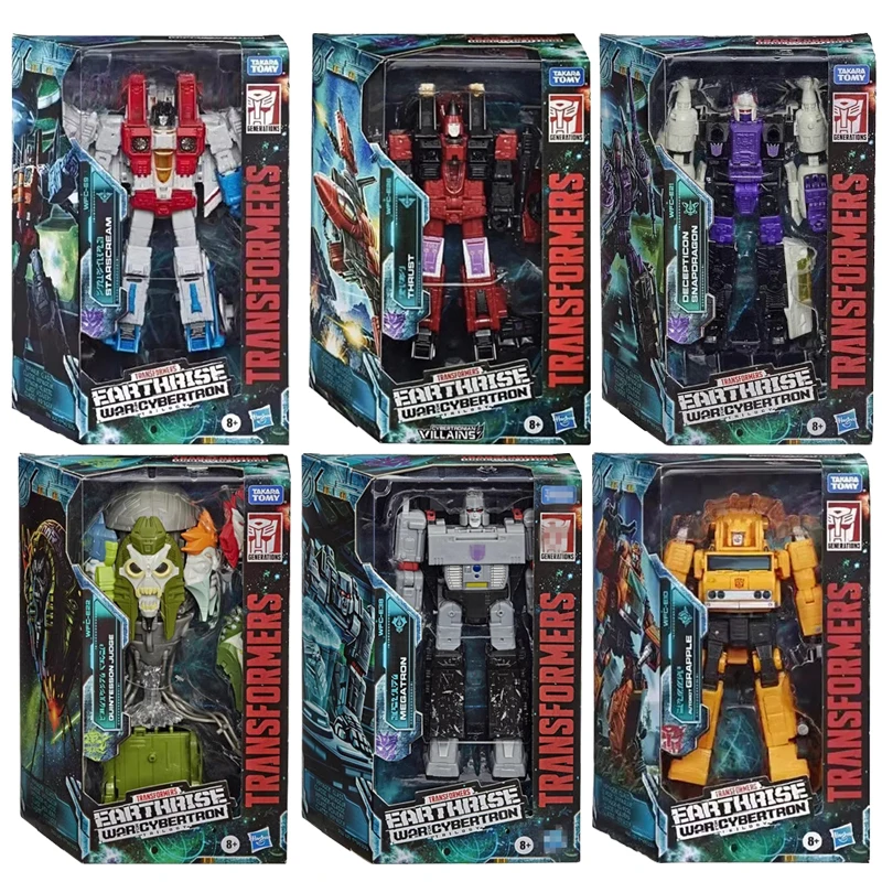 Transformers Earthrise Grapple, Starscream, Snapdragon, Quintesson Judge, Megatron and Thrust Voyager Class Action Figure Toys
Transformers Earthrise Grapple, Starscream, Snapdragon, Quintesson Judge, Megatron and Thrust Voyager Class Action Figure Toys