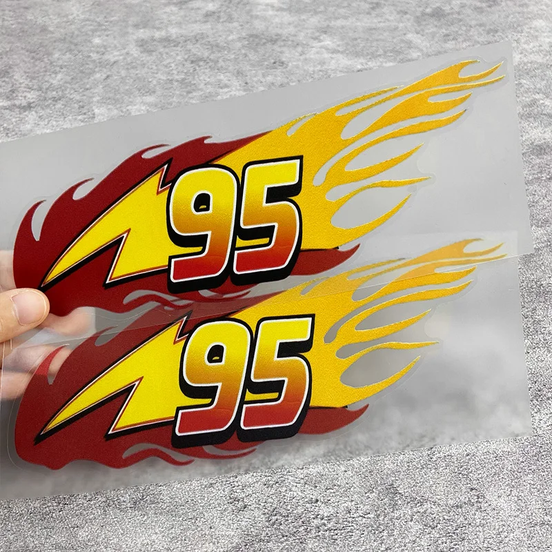 Number 95 Flame Lightning Bolt Stickers Waterproof Vinyl Decals 2Pcs/Pair Red Yellow for Car Window Laptop Decor
Number 95 Flame Lightning Bolt Stickers Waterproof Vinyl Decals 2Pcs/Pair Red Yellow for Car Window Laptop Decor