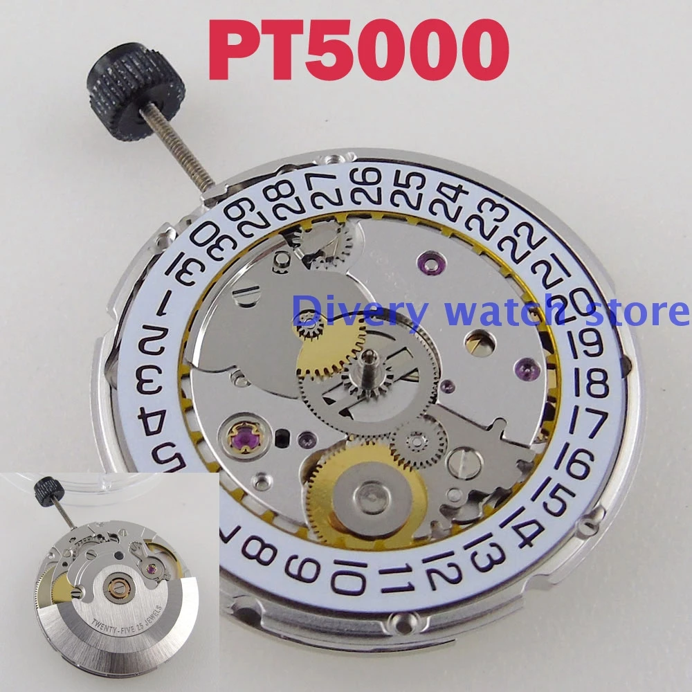 High Accuracy Asia PT5000 28800 bph Date Display Clone 2824 25 Jewels 25.6mm Diameter Automatic Mechanical Watch Movement
High Accuracy Asia PT5000 28800 bph Date Display Clone 2824 25 Jewels 25.6mm Diameter Automatic Mechanical Watch Movement