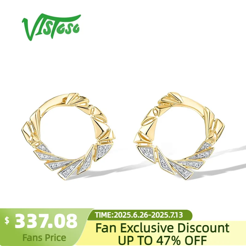 VISTOSO Pure 14K 585 Yellow Gold Earrings For Women Sparkling Diamonds Delicate Square Wedding Anniversary Delicate Fine Jewelry
VISTOSO Pure 14K 585 Yellow Gold Earrings For Women Sparkling Diamonds Delicate Square Wedding Anniversary Delicate Fine Jewelry